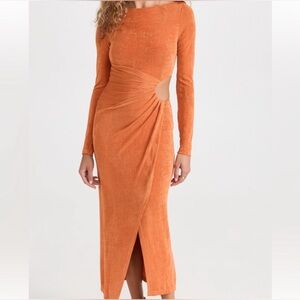 Significant Other Orange Cut Out “Ivy” Dress